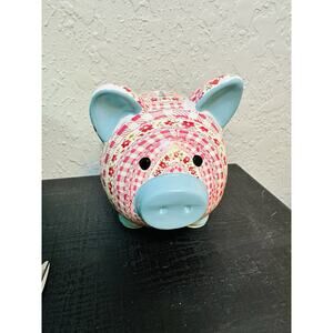 Vintage Styled Piggy Bank Floral Gift Money Saving